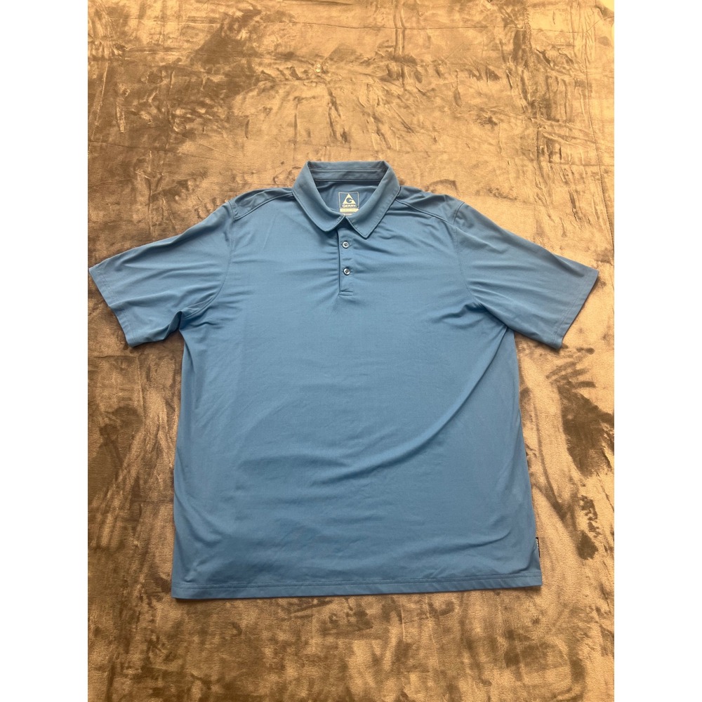 Gerry Polo Shirt Mens XL Blue Short Sleeve Performance Hiking Golf‎ Outdoor